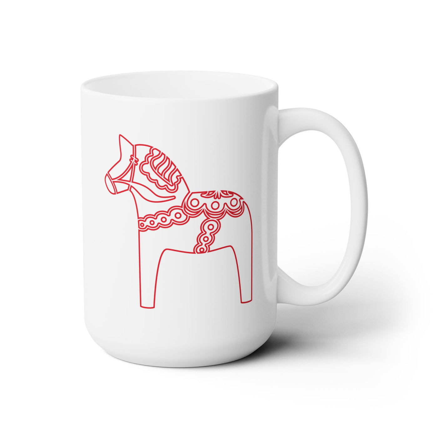 Red Dala Outline Mug