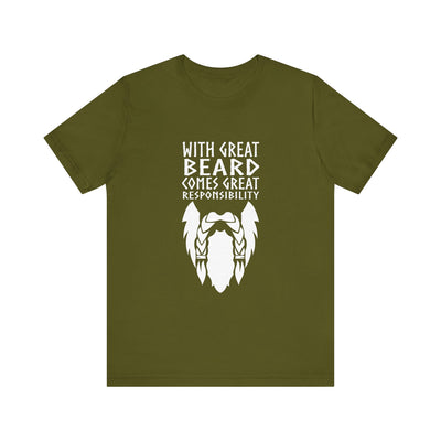 With Great Beard Comes Great Responsibility Unisex T-Shirt - Scandinavian Design Studio