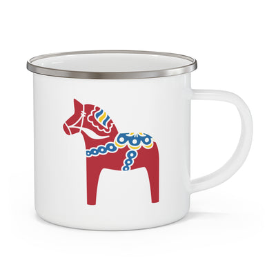 Traditional Dala Horse Camping Mug