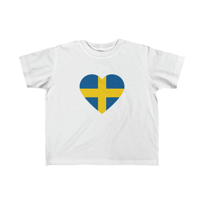 Swedish Flag Heart Toddler Tee