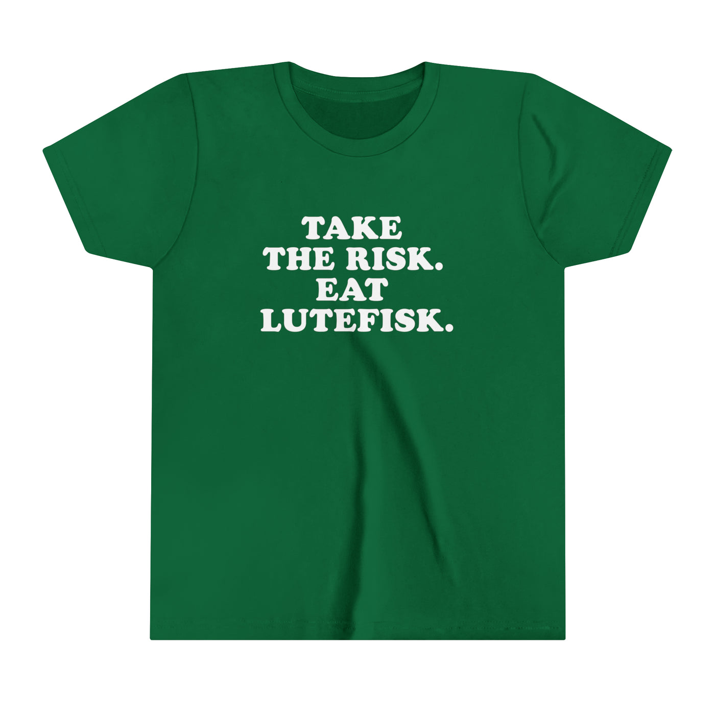 Take The Risk Eat Lutefisk Kids T-Shirt