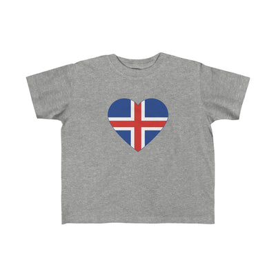 Icelandic Flag Heart Toddler Tee