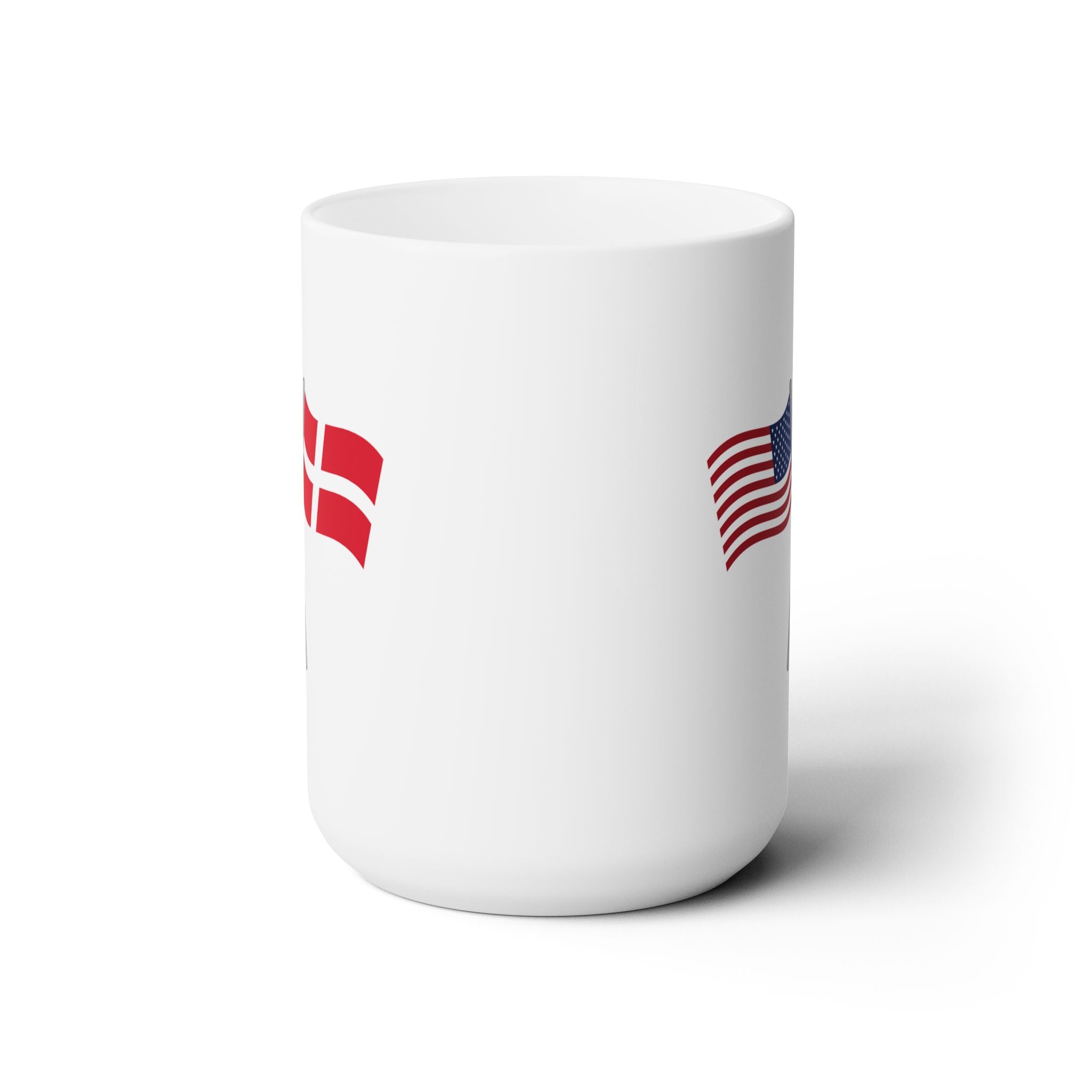 United States And Denmark Crossed Flags Mug