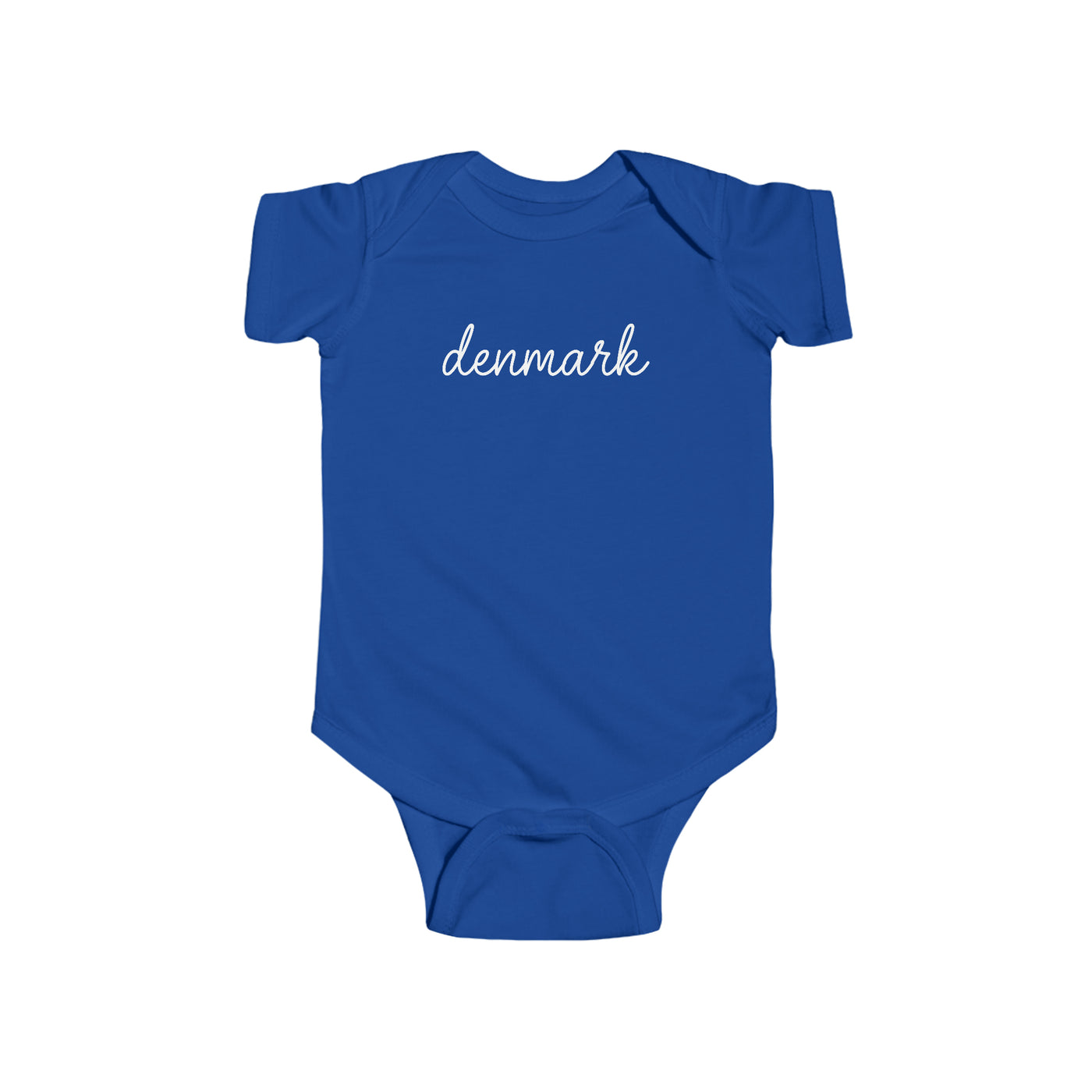 Denmark Script Baby Bodysuit