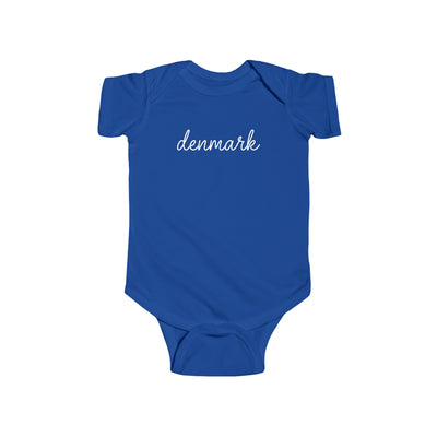 Denmark Script Baby Bodysuit
