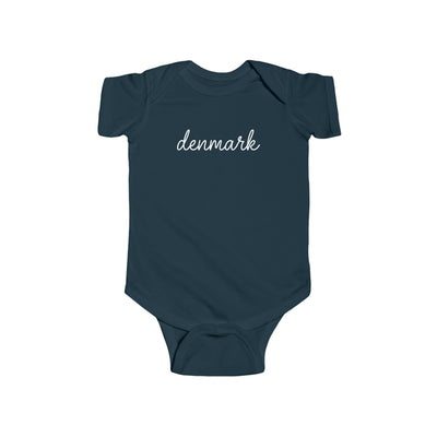 Denmark Script Baby Bodysuit
