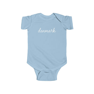 Denmark Script Baby Bodysuit