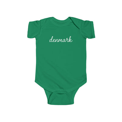 Denmark Script Baby Bodysuit