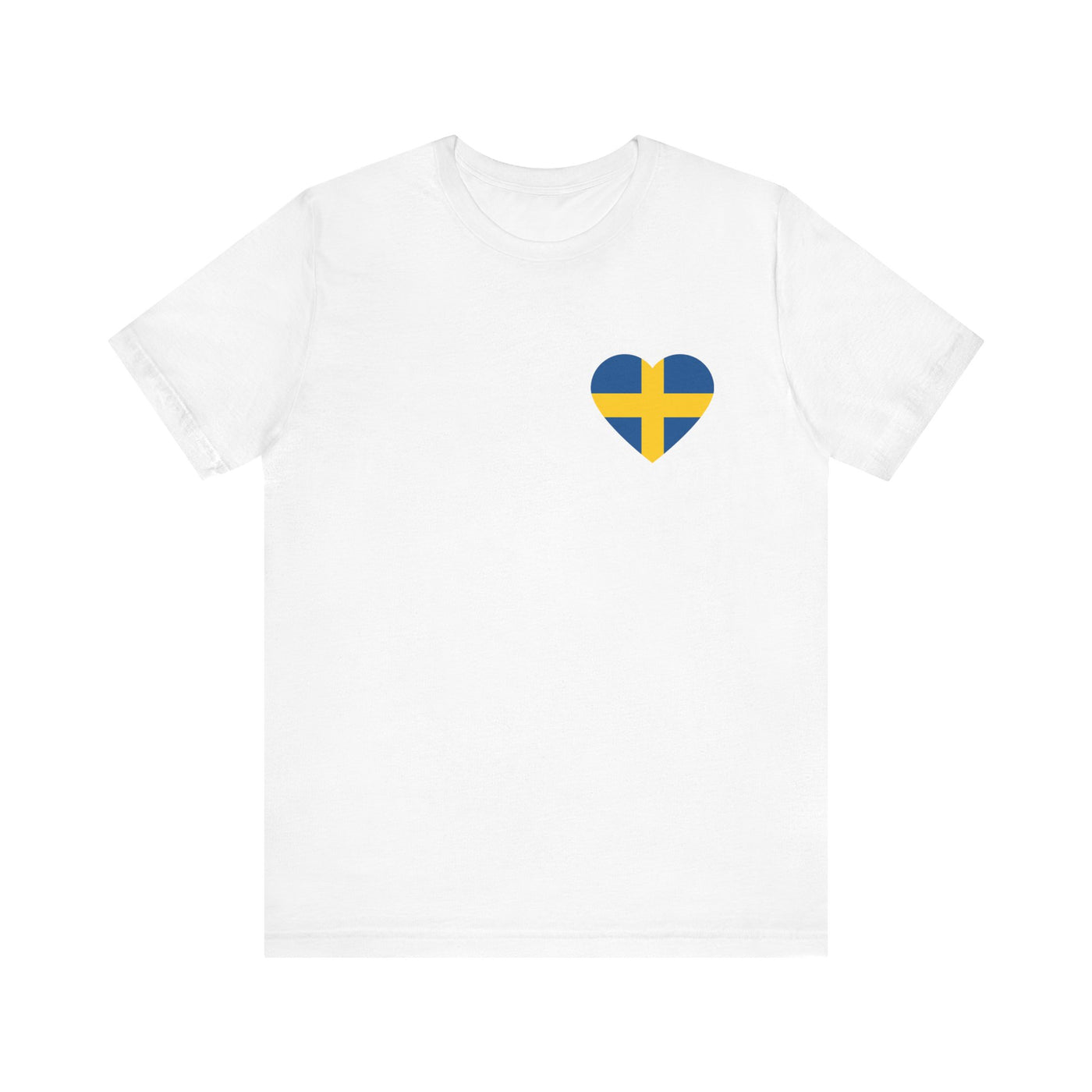 Swedish Flag Heart Unisex T-Shirt