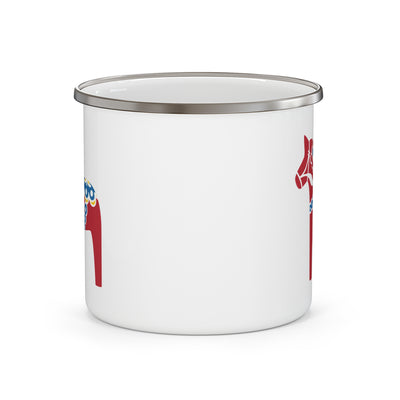 Traditional Dala Horse Camping Mug