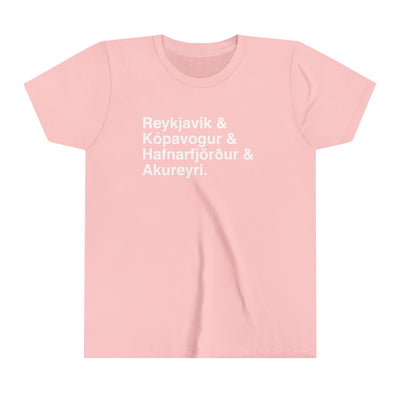 Cities Of Iceland Kids T-Shirt