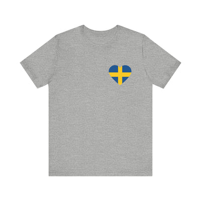 Swedish Flag Heart Unisex T-Shirt