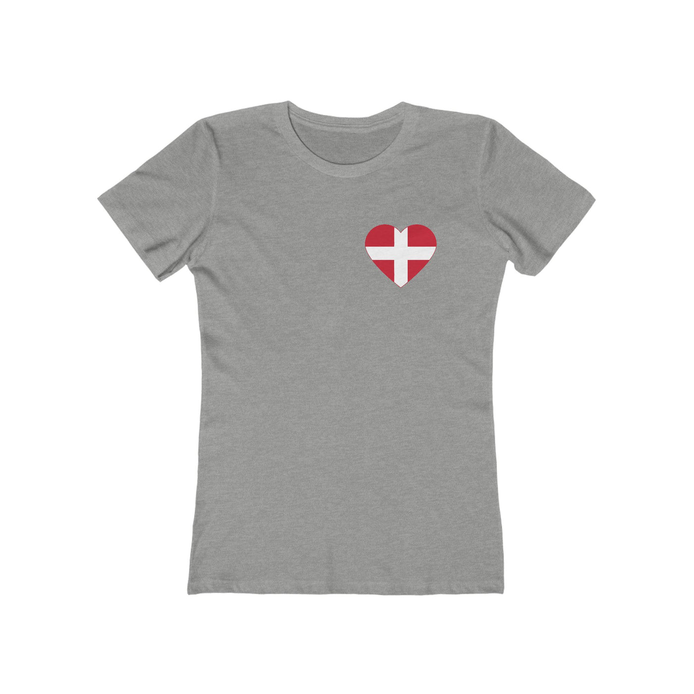 Danish Flag Heart Women's Fit T-Shirt