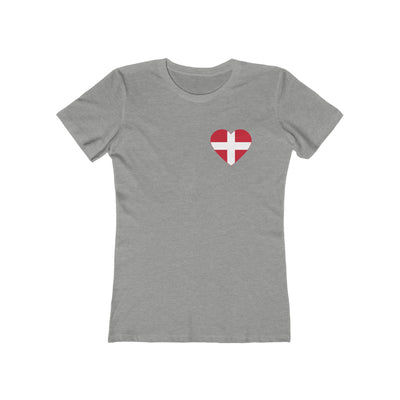 Danish Flag Heart Women's Fit T-Shirt