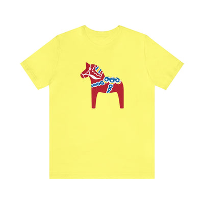Traditional Dala Horse Unisex T-Shirt - Scandinavian Design Studio