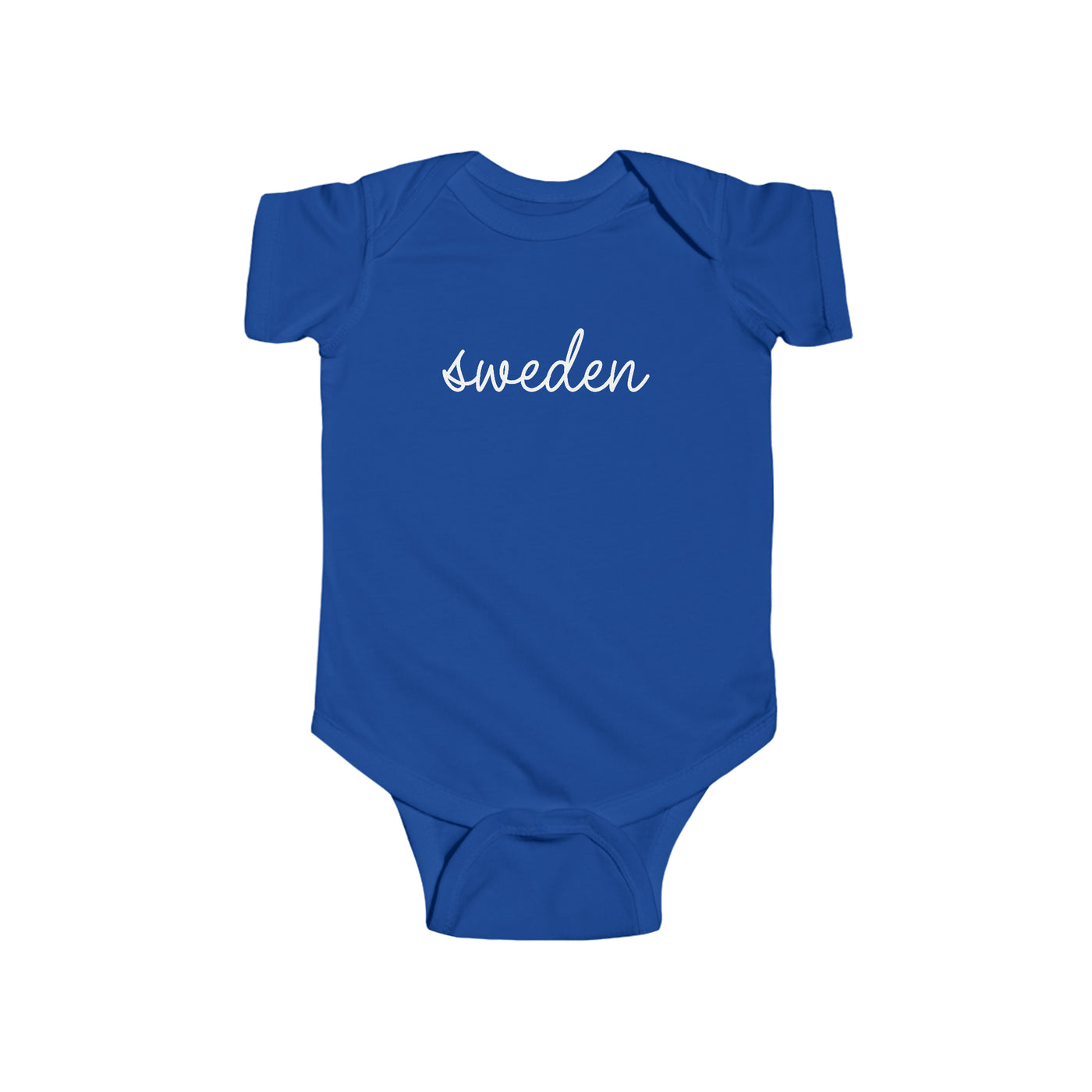Sweden Script Baby Bodysuit
