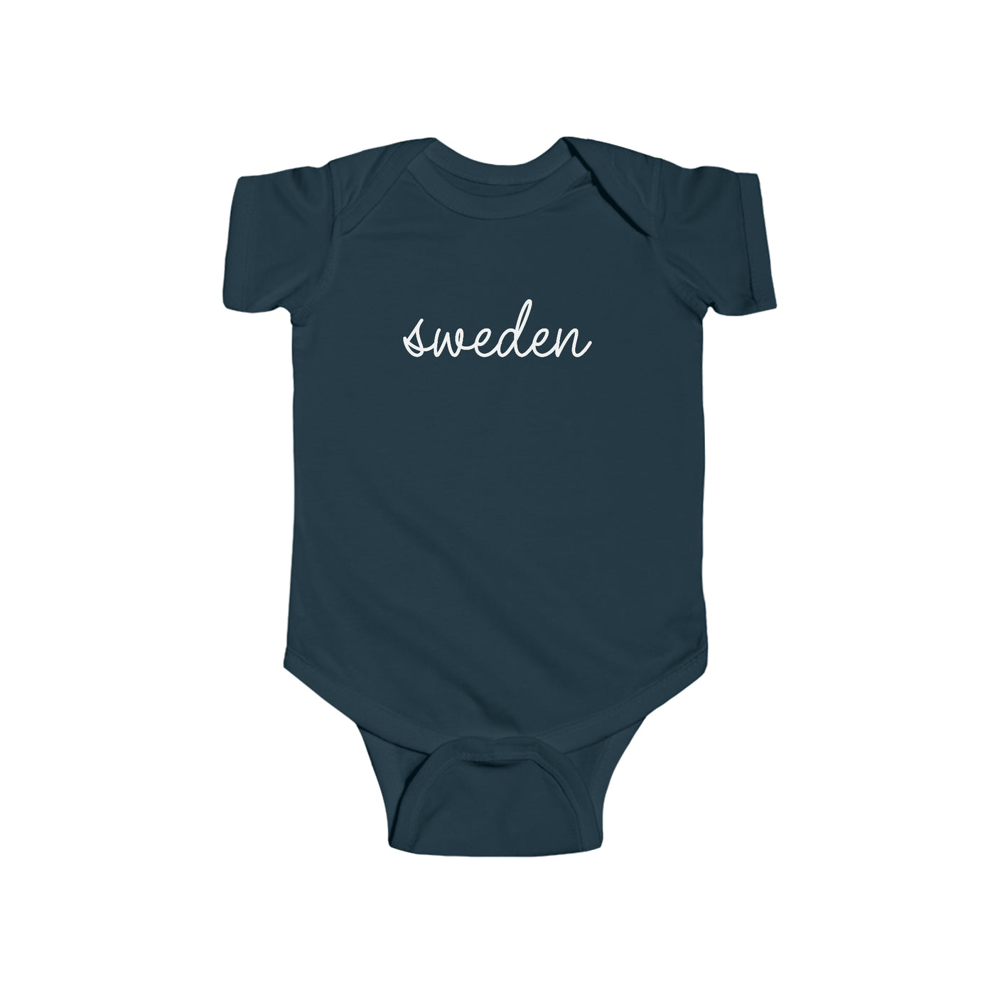 Sweden Script Baby Bodysuit
