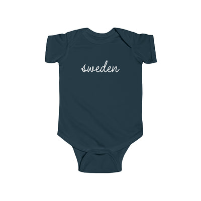 Sweden Script Baby Bodysuit