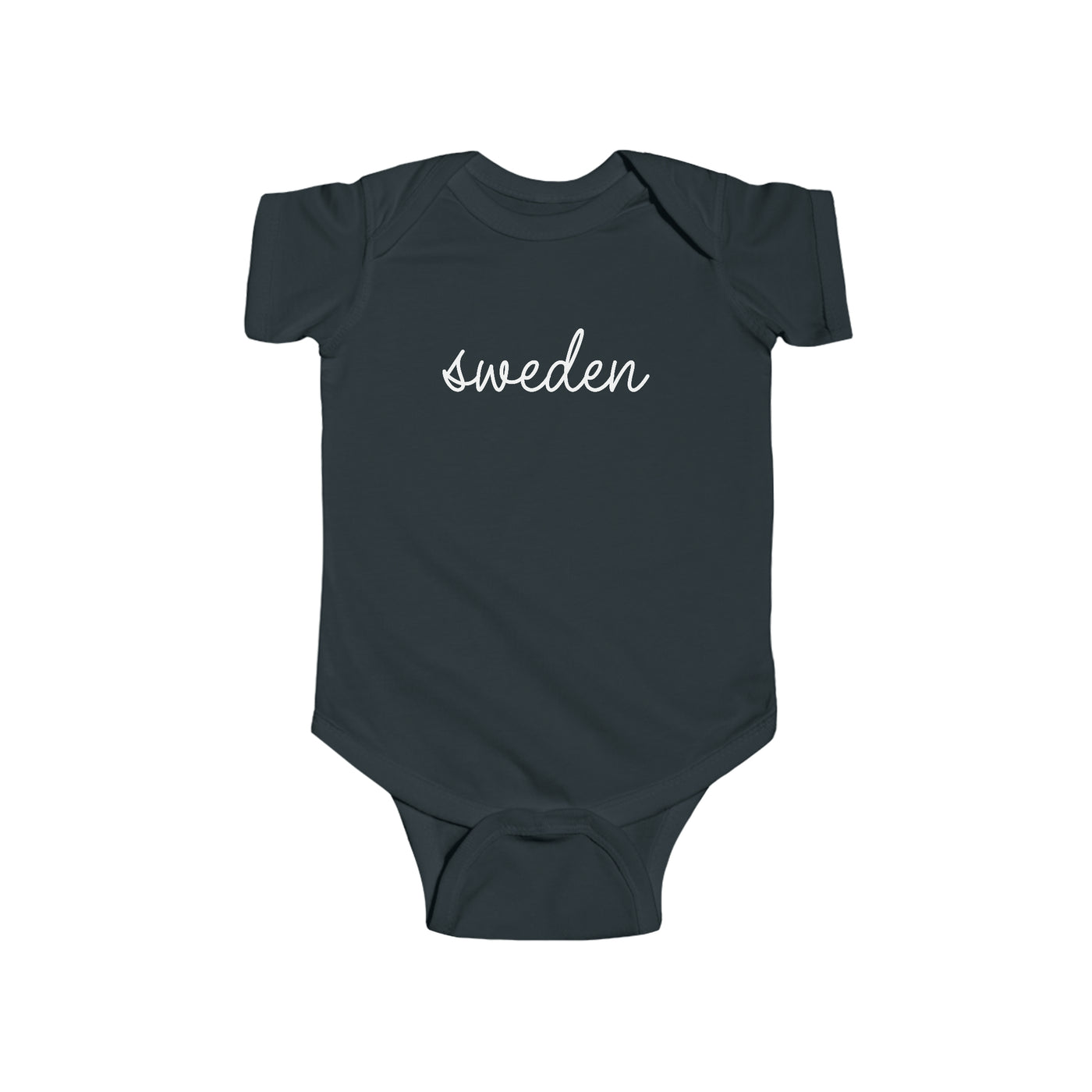 Sweden Script Baby Bodysuit