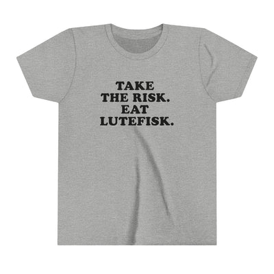 Take The Risk Eat Lutefisk Kids T-Shirt
