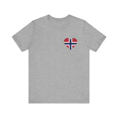 Norwegian Flag Heart Unisex T-Shirt