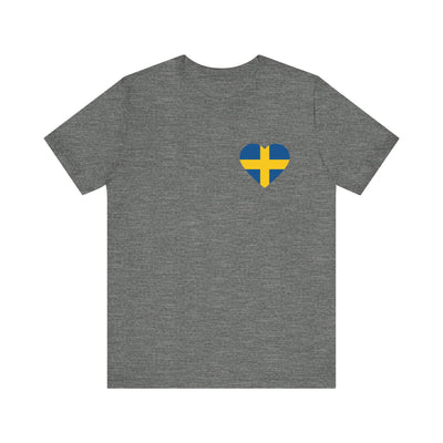 Swedish Flag Heart Unisex T-Shirt
