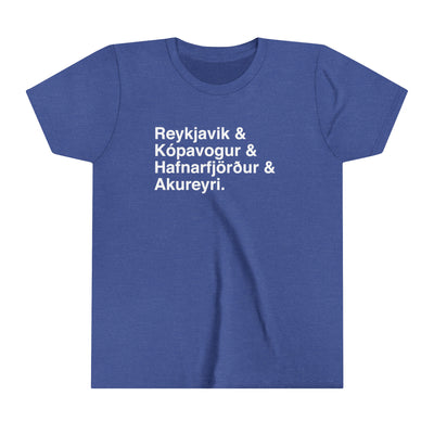 Cities Of Iceland Kids T-Shirt