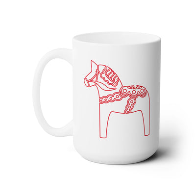 Red Dala Outline Mug