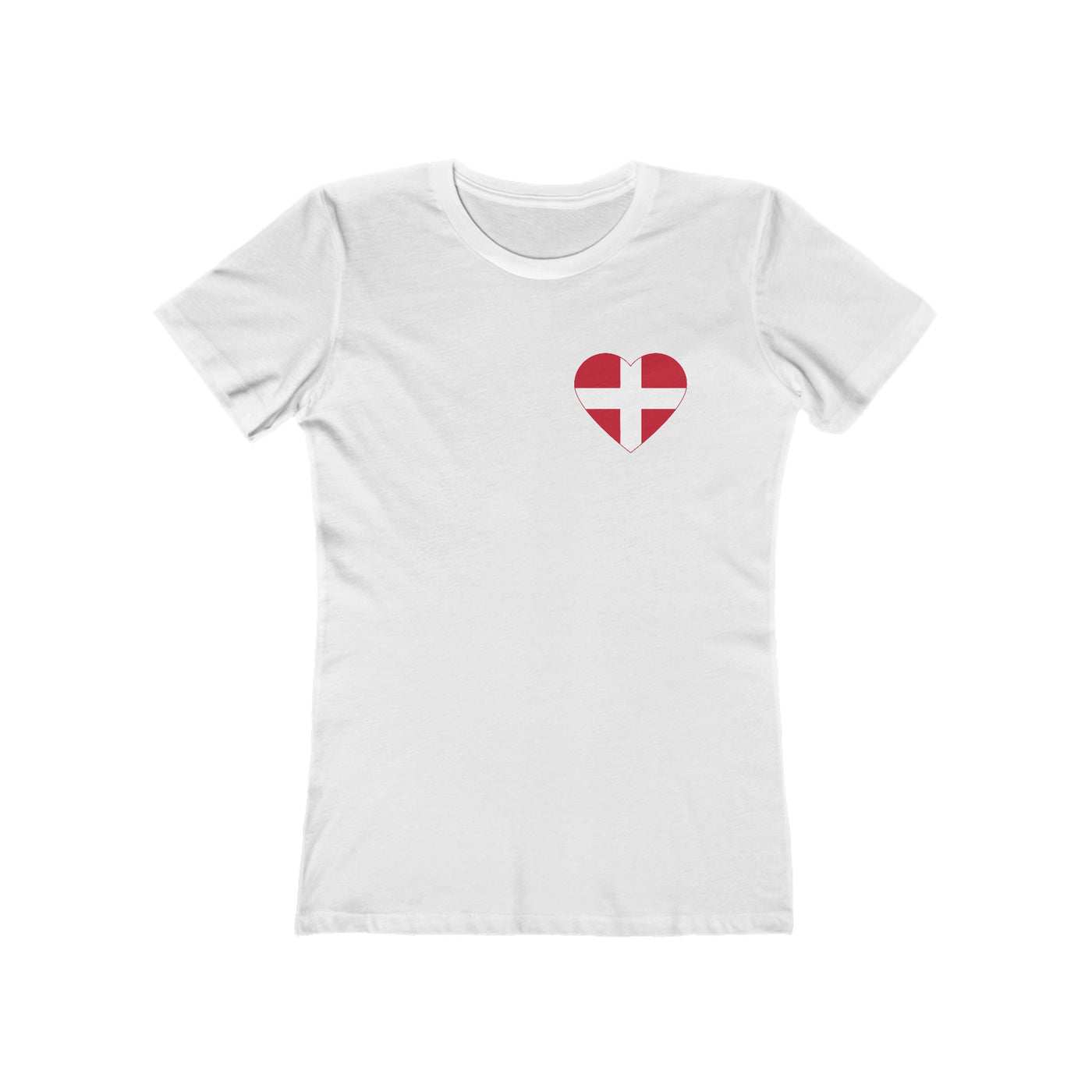 Danish Flag Heart Women's Fit T-Shirt
