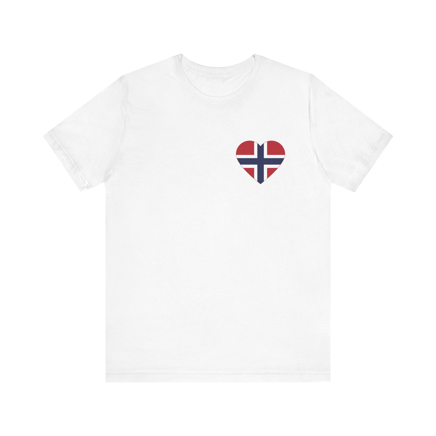 Norwegian Flag Heart Unisex T-Shirt