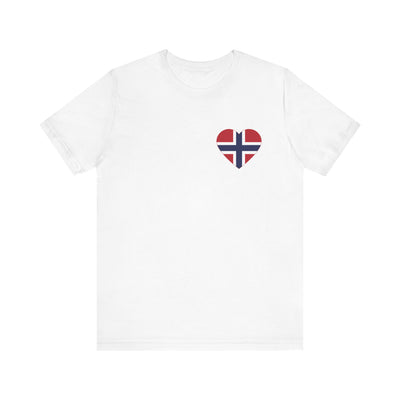 Norwegian Flag Heart Unisex T-Shirt