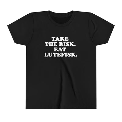 Take The Risk Eat Lutefisk Kids T-Shirt