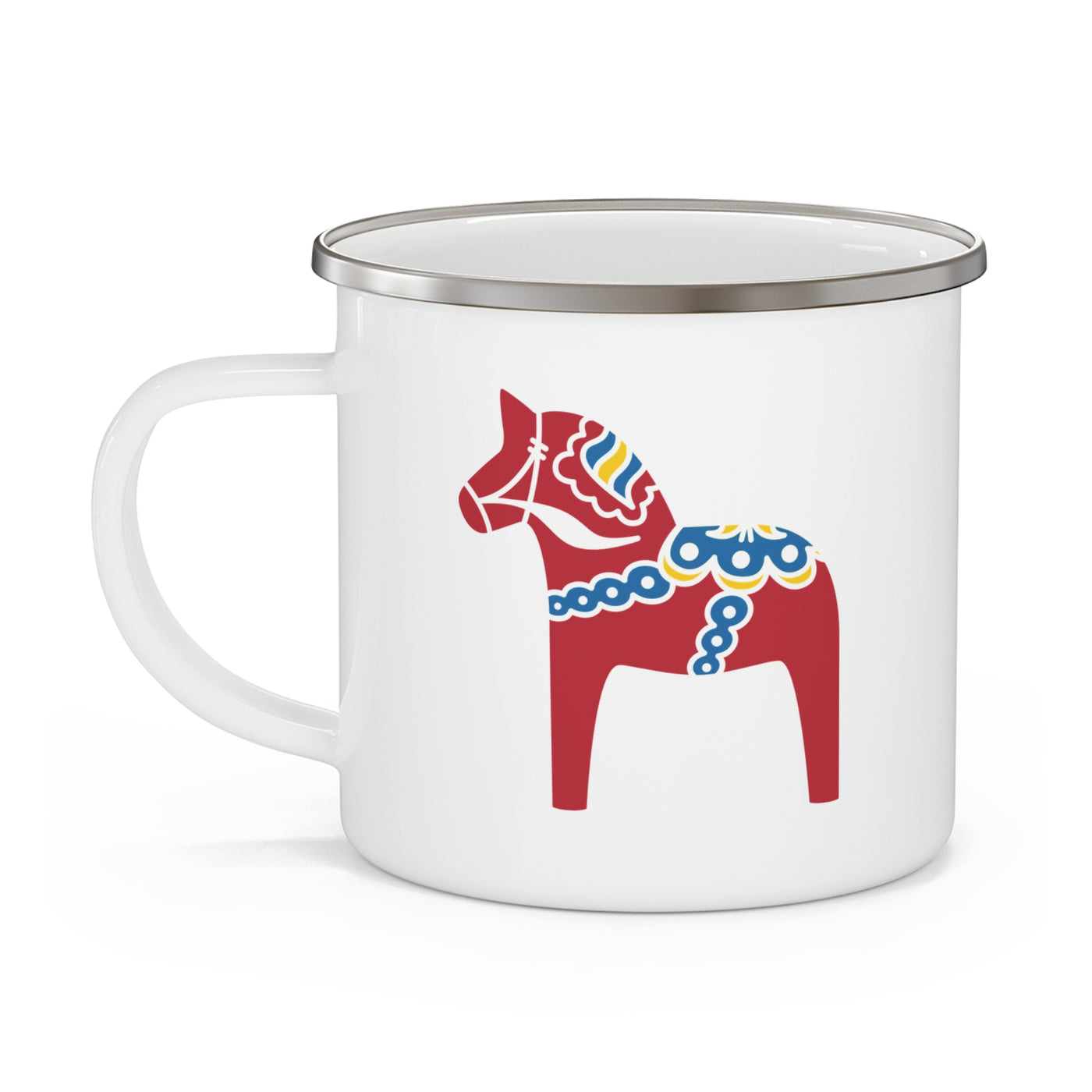 Traditional Dala Horse Camping Mug