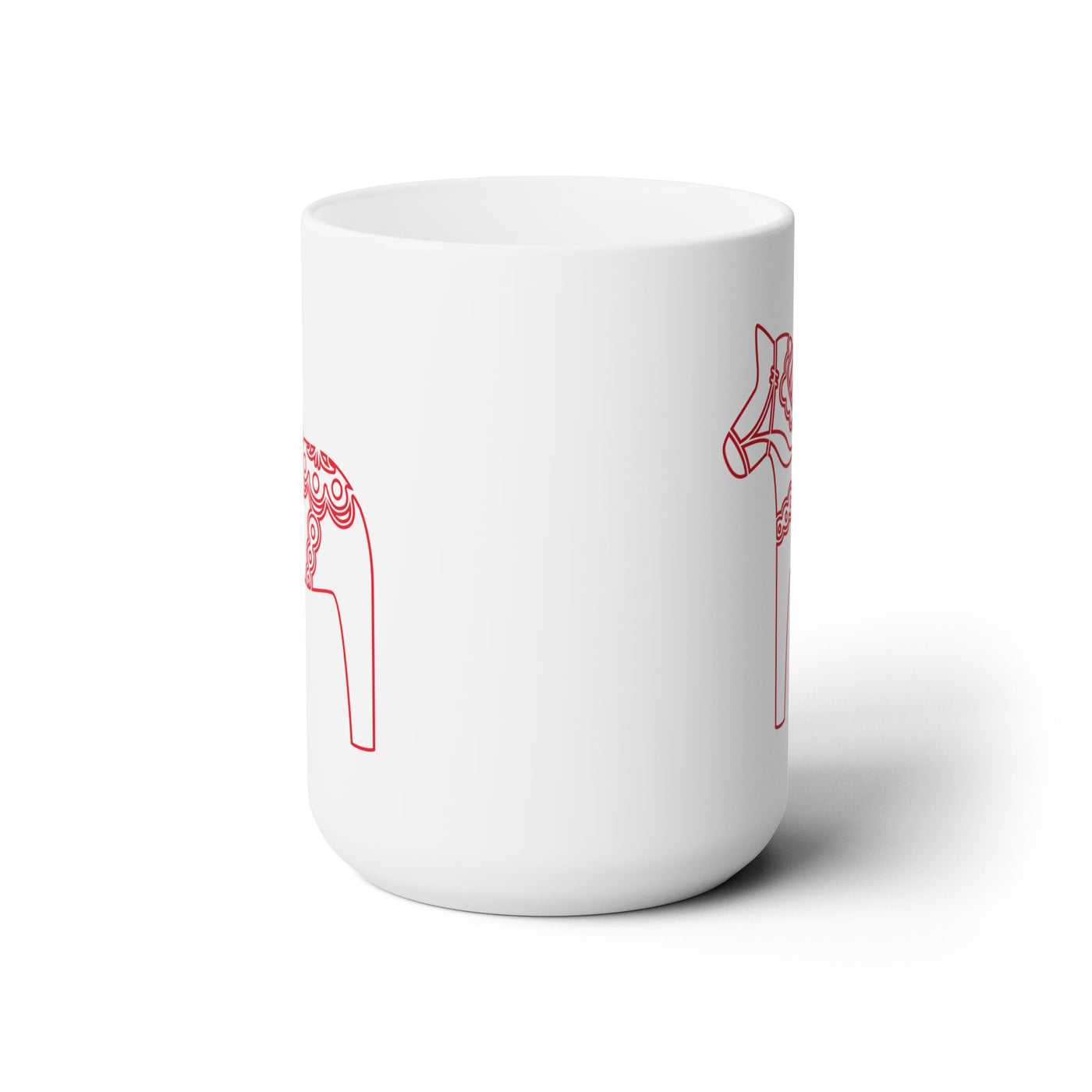 Red Dala Outline Mug