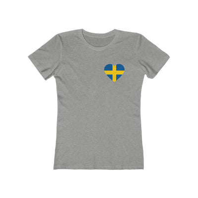 Swedish Flag Heart Women's Fit T-Shirt