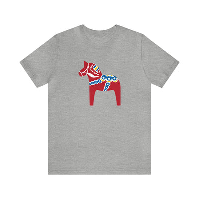 Traditional Dala Horse Unisex T-Shirt - Scandinavian Design Studio