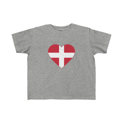 Danish Flag Heart Toddler Tee