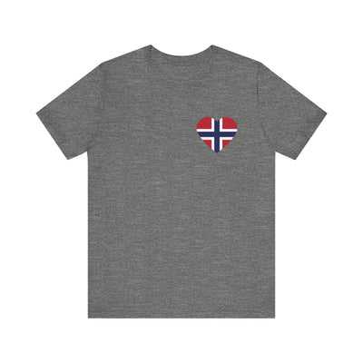 Norwegian Flag Heart Unisex T-Shirt