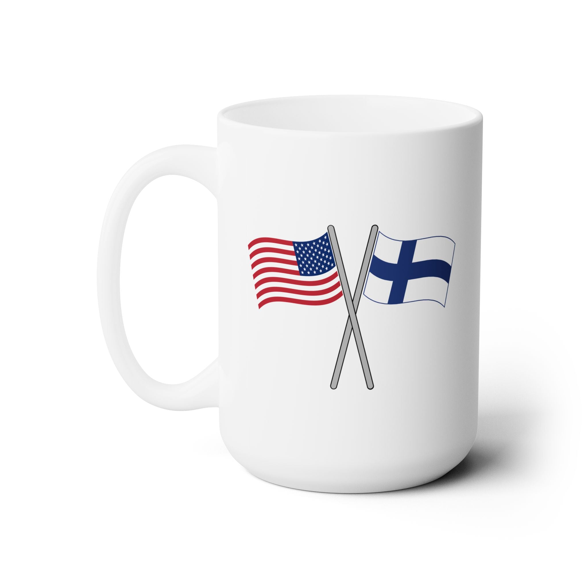 United States And Finland Crossed Flags Mug