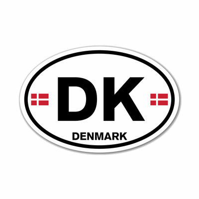 Denmark Euro Style Oval Sticker