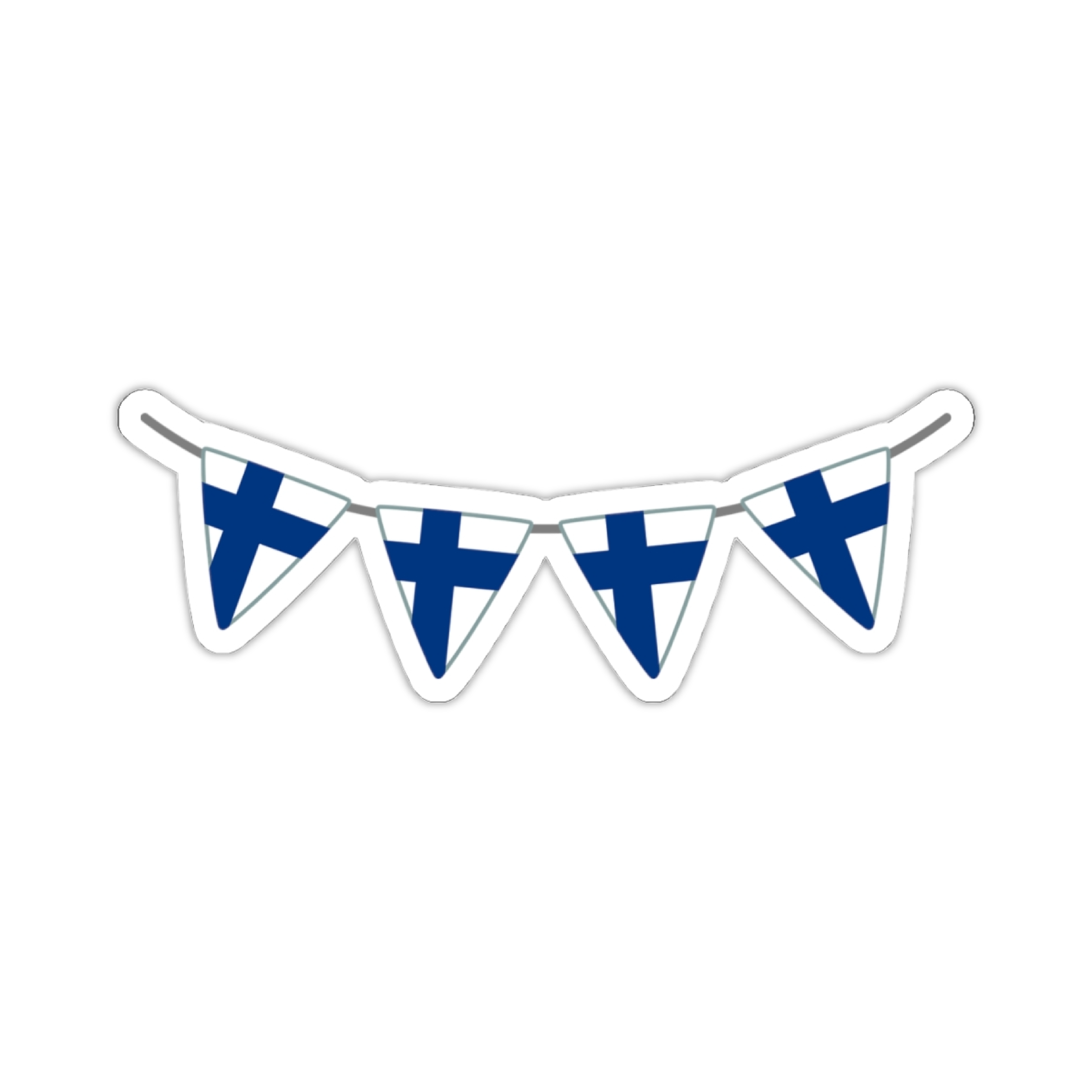 Finnish Flag Garland Sticker