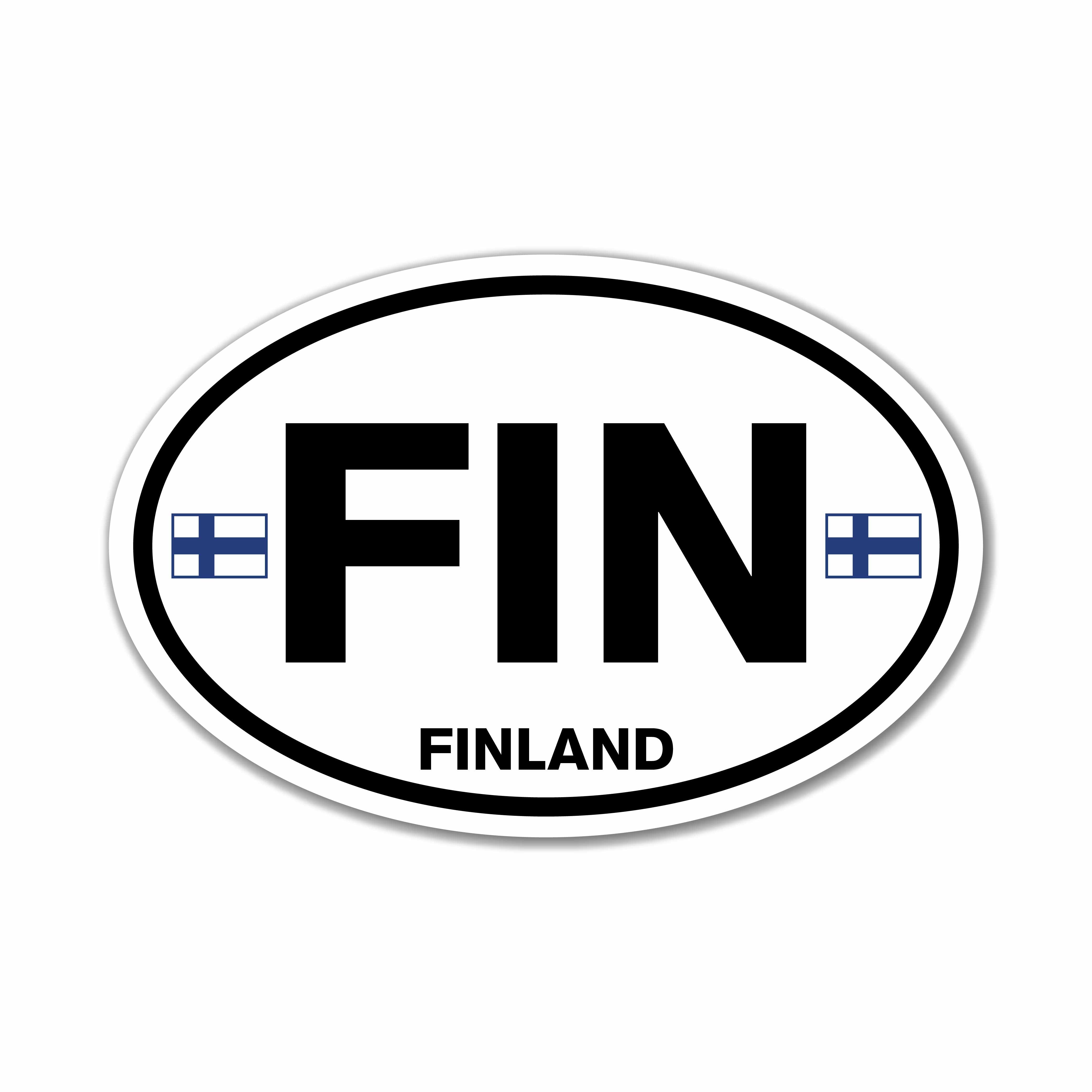Finland Euro Style Oval Sticker