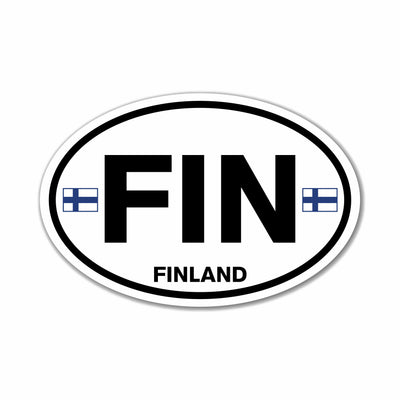 Finland Euro Style Oval Sticker