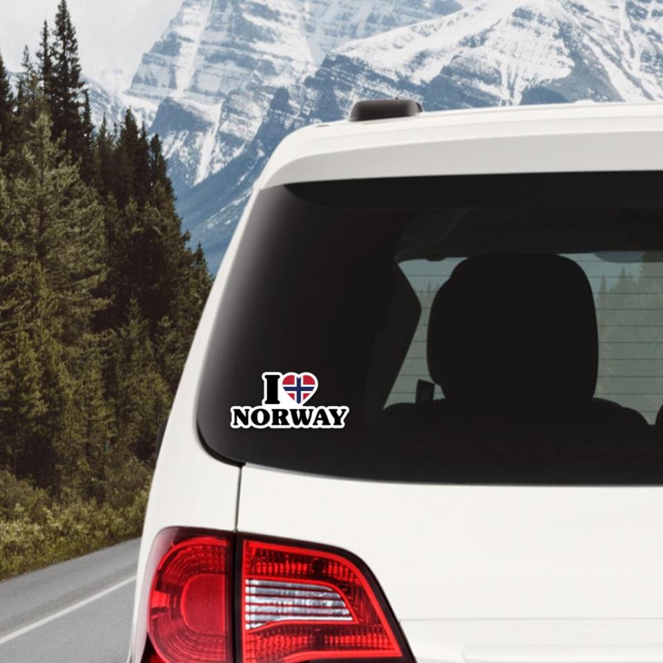 Norway Flag Stickers - Pack Of 6, 25mm Glossy Vinyl Decals For Car, Motorbike, Helmet