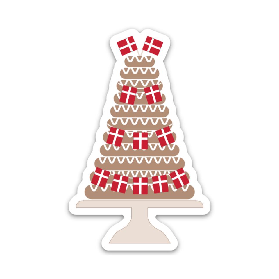 Danish Flag Kransekage Sticker