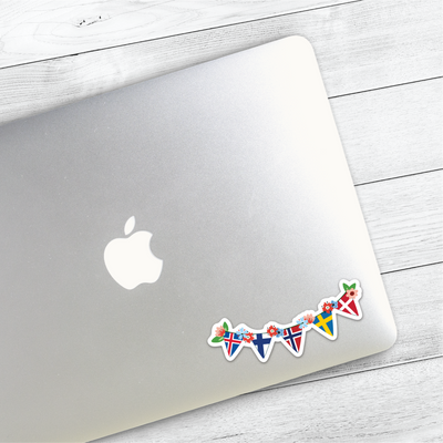 Nordic Flag Midsummer Garland Sticker
