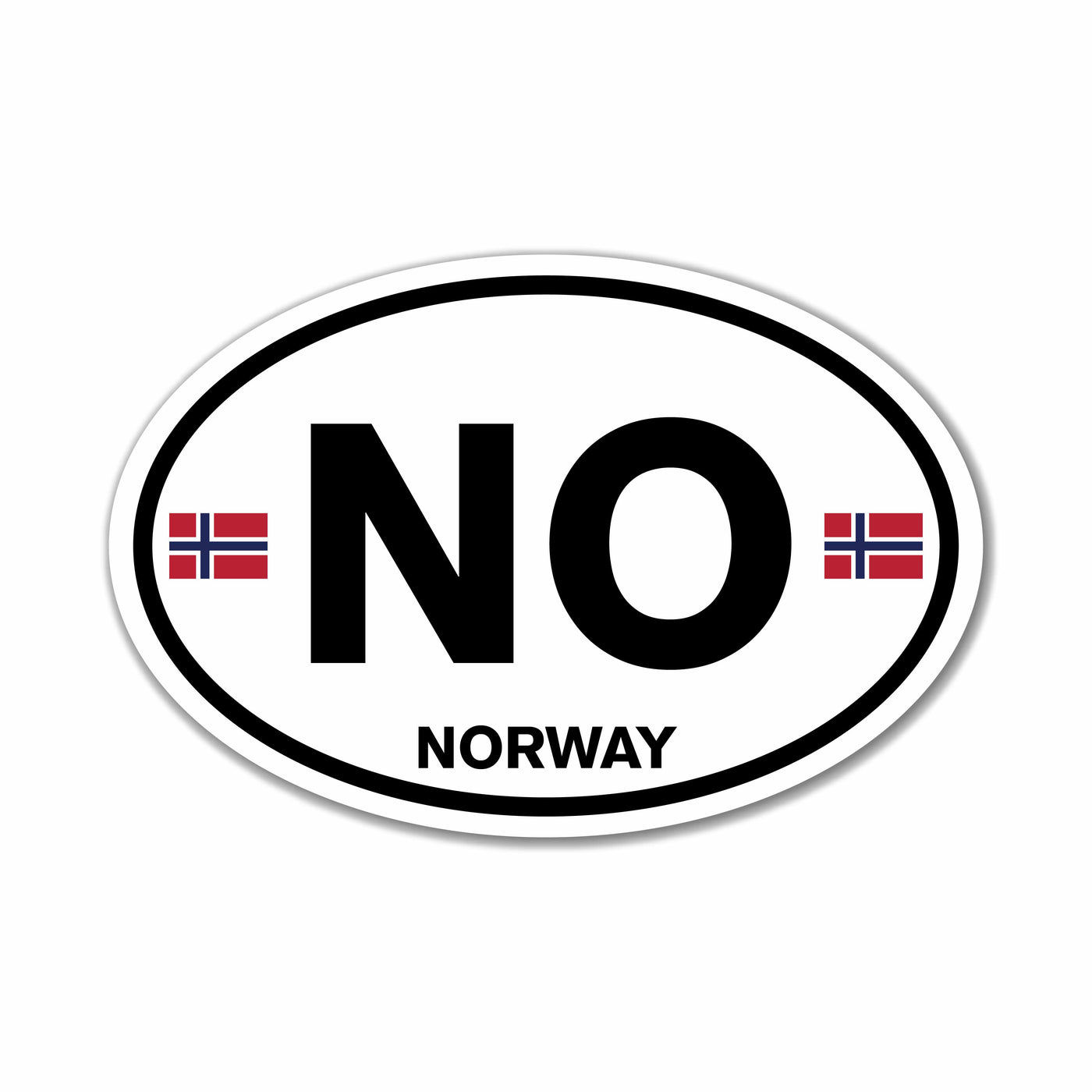 Norway Euro Style Oval Sticker