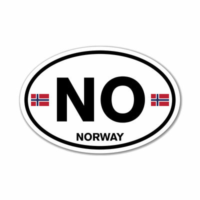 Norway Euro Style Oval Sticker