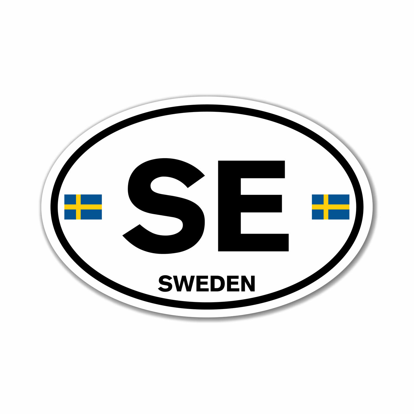 Sweden Euro Style Oval Sticker