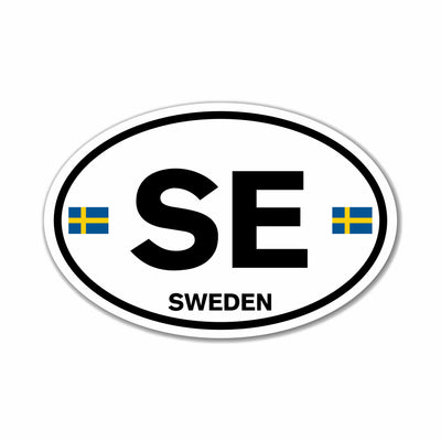Sweden Euro Style Oval Sticker